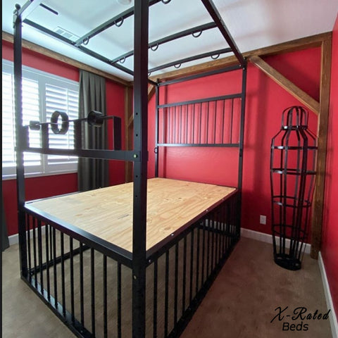 Made To Order Canopy Steel Bondage Bed