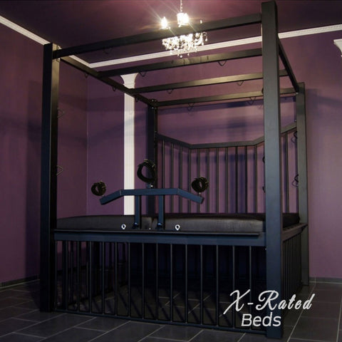 Made To Order Steel Bondage Bed With Removable Restraint